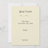 De Chef-uitnodiging Kaart (Achterkant)