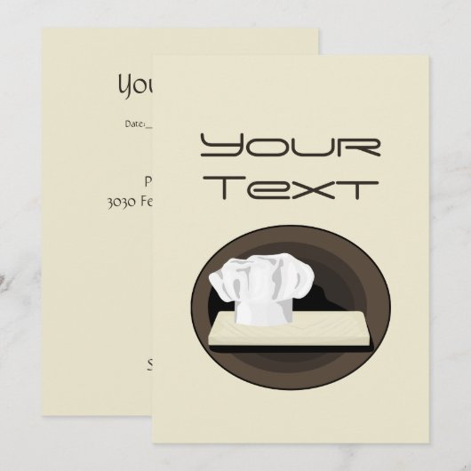 De Chef-uitnodiging Kaart (Voorkant / Achterkant)