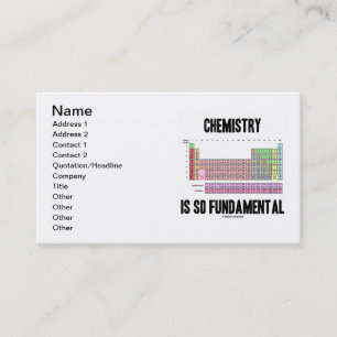 De chemie is zo Fundamenteel (Periodieke Lijst) Visitekaartje
