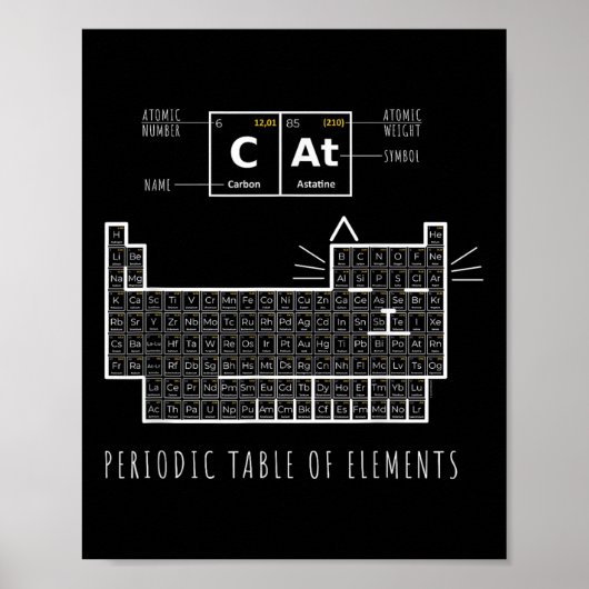 De Chemie Kat, Periodiek Systeem der Elementen Poster (Voorkant)