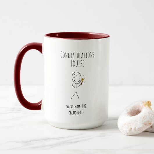 De chemo belgelukwensen aanpasbaar mok (Met donut)