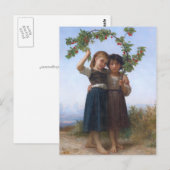 De Cherry Branch van Bouguereau Briefkaart (Voorkant / Achterkant)