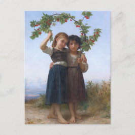 De Cherry Branch van Bouguereau Briefkaart