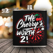 De Cherry’s Worth 2 Vinyl Wrapped Flask 6 oz. Heupfles