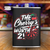 De Cherry's Worth 2 Grappige Dart Flask 8 oz. Heupfles