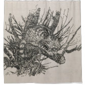 De Cheshire kat in een boom Arthur Rackham Douchegordijn (Voorkant)