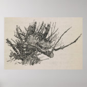 De Cheshire kat in een boom Arthur Rackham Poster (Voorkant)