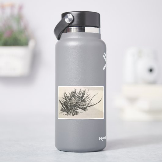 De Cheshire kat in een boom Arthur Rackham Sticker (HydroFlask)