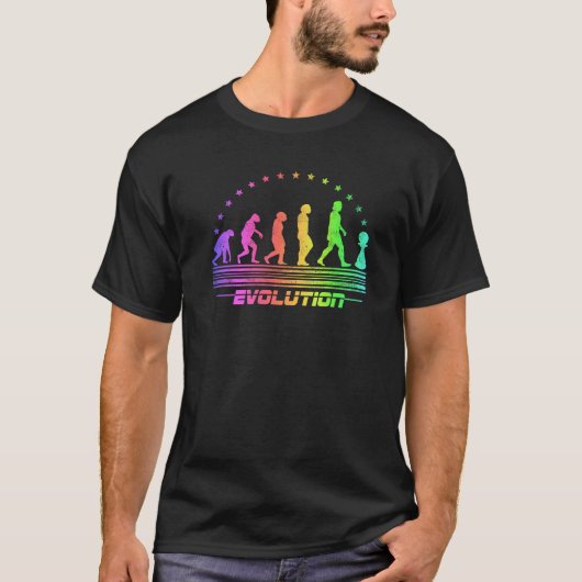 De Chess Evolution Retro Checkmate Mannen Schaken T-shirt (Voorkant)