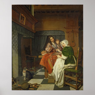 De Chess Players, c.1670 Poster