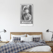 De Chevalier d'Eon als dragoon, 1779 Canvas Afdruk (Insitu (Slaapkamer))