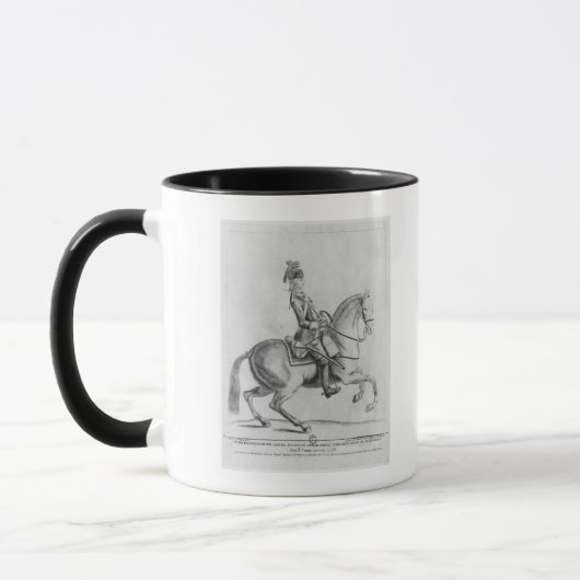 De Chevalier d'Eon als dragoon, 1779 Mok (Links)