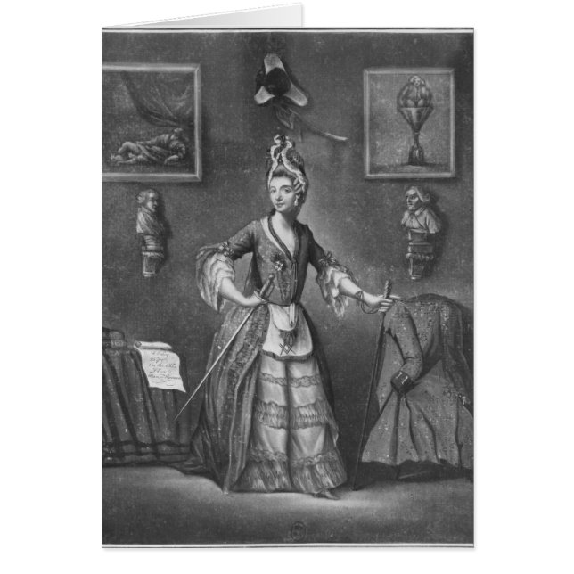 De Chevalier d'Eon, gekleed als vrouw (Voorkant)