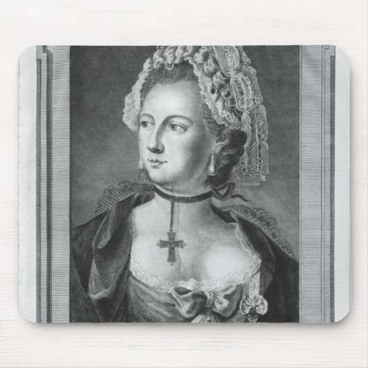 De Chevalier d'Eon, gekleed als vrouw Muismat (Voorkant)