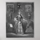 De Chevalier d'Eon, gekleed als vrouw Poster (Voorkant)