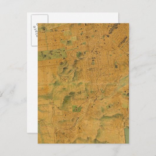 De Chevalier Map van San Francisco Briefkaart (Voorkant / Achterkant)