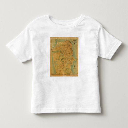 De Chevalier Map van San Francisco Kinder Shirts (Voorkant)