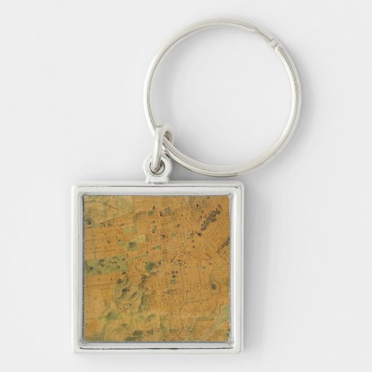 De Chevalier Map van San Francisco Sleutelhanger (Voorkant)