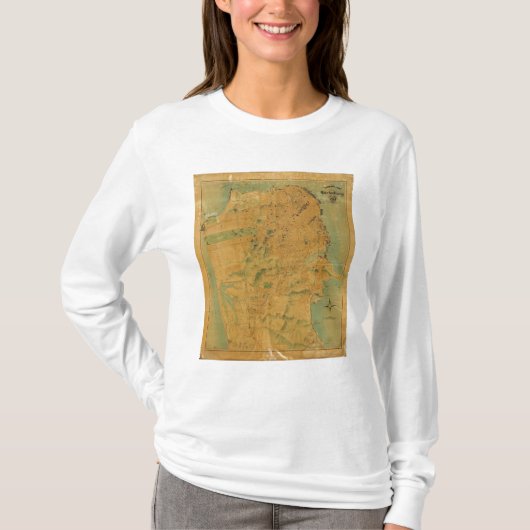 De Chevalier Map van San Francisco T-shirt (Voorkant)