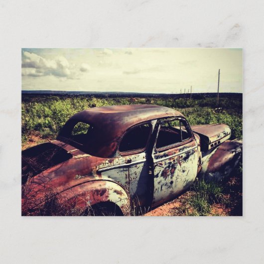 De Chevrolet-coupe in de NM-zon van 1940. Briefkaart (Voorkant)