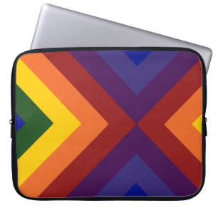 De Chevrons van de regenboog Laptop Sleeve