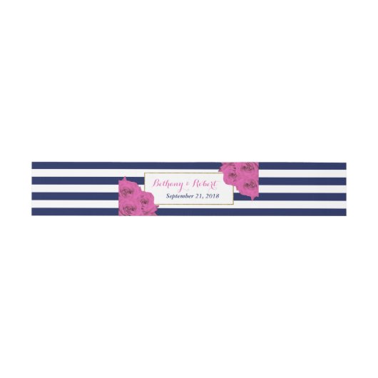 De Chic Moderne Luxe Trouwcollectie Roze Rozen Uitnodigingen Wikkel (Vlak)