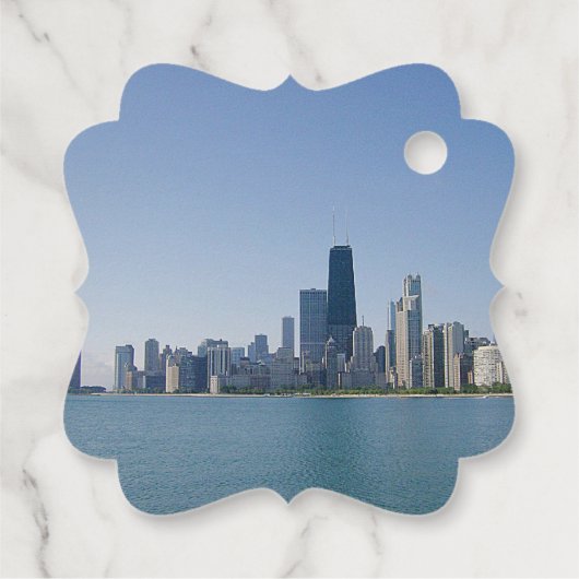 De Chicago Skyline Bedankjes Labels (Achterkant)