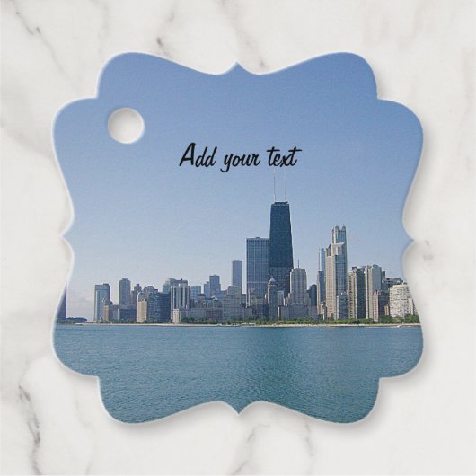 De Chicago Skyline Bedankjes Labels (Voorkant)