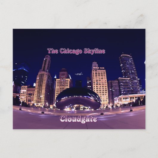 De Chicago Skyline Briefkaart (Voorkant)