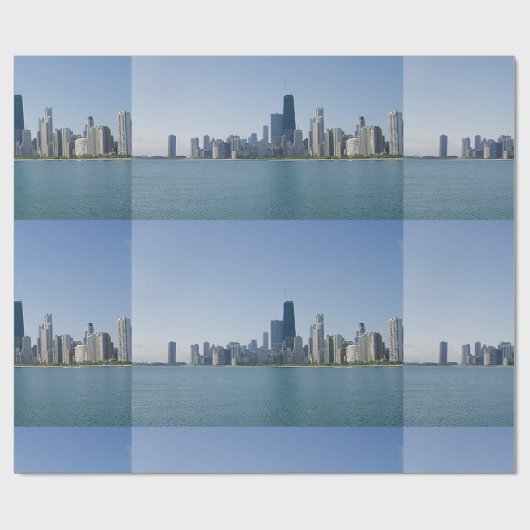 De Chicago Skyline Cadeaupapier (Vlak)
