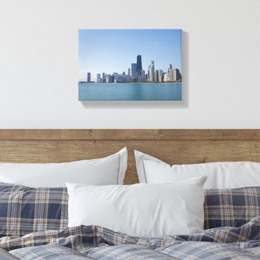De Chicago Skyline Canvas Afdruk (Insitu (Slaapkamer))