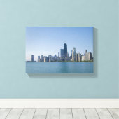 De Chicago Skyline Canvas Afdruk (Insitu (Houten vloer))
