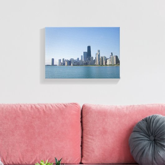 De Chicago Skyline Canvas Afdruk (Insitu (Woonkamer))