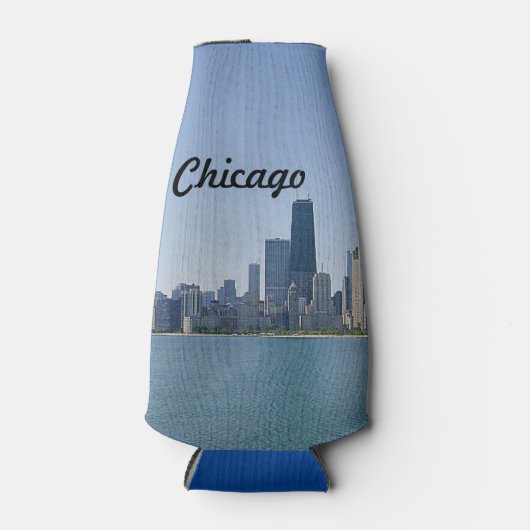 De Chicago Skyline Flesjeskoeler (Voorkant)