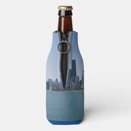 De Chicago Skyline Flesjeskoeler (Fles Achterkant)