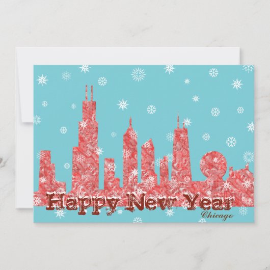 De Chicago Skyline Holiday Card Feestdagenkaart (Voorkant)