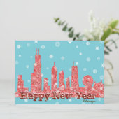 De Chicago Skyline Holiday Card Feestdagenkaart (Staand voorkant)