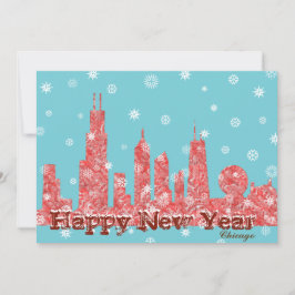 De Chicago Skyline Holiday Card Feestdagenkaart