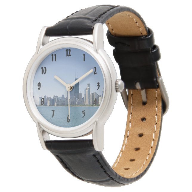 De Chicago Skyline Horloge (Gekanteld)