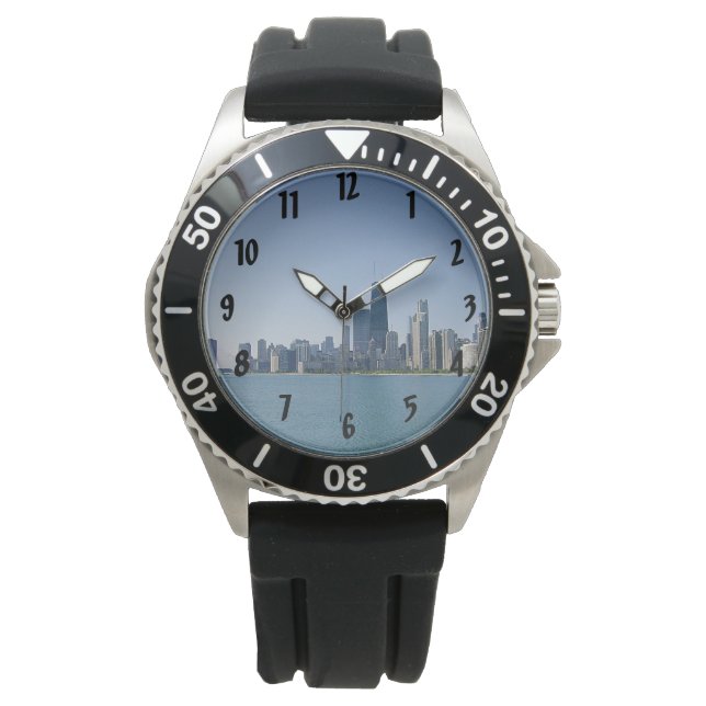 De Chicago Skyline Horloge (Voorkant)