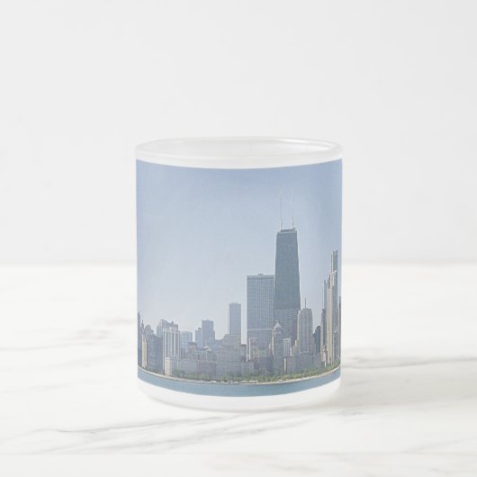 De Chicago Skyline Matglas Koffiemok (Center)