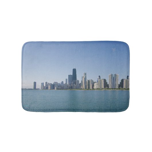 De Chicago Skyline met gespiegeld patroon Badmat (Voorkant)