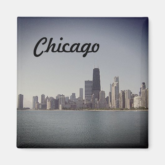 De Chicago skyline met nevelfilter Magneet (Voorkant)