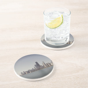 De Chicago skyline met San Telmo-filter Zandsteen Onderzetter