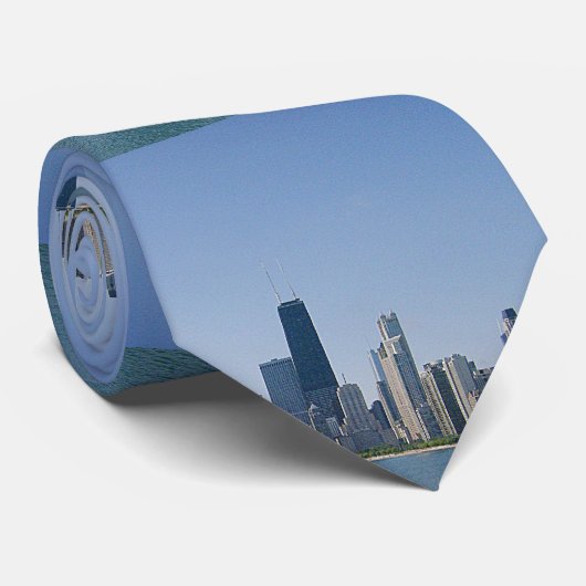 De Chicago Skyline Stropdas (Opgerold)