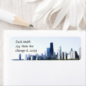 De Chicago Skyline Verlichte Foto Etiket (Insitu)