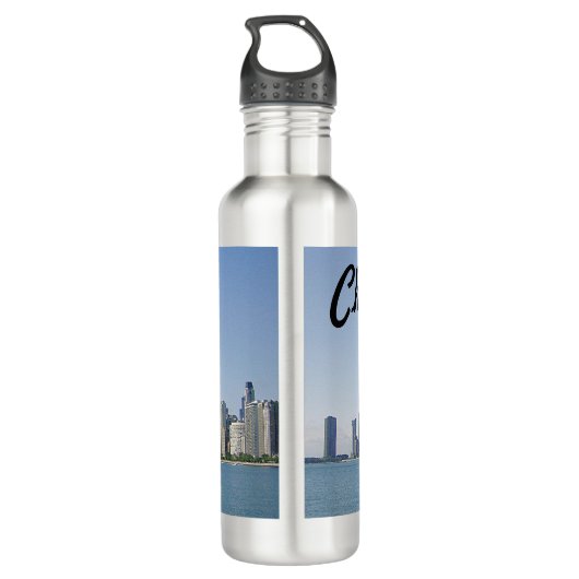 De Chicago Skyline Waterfles (Achterkant)
