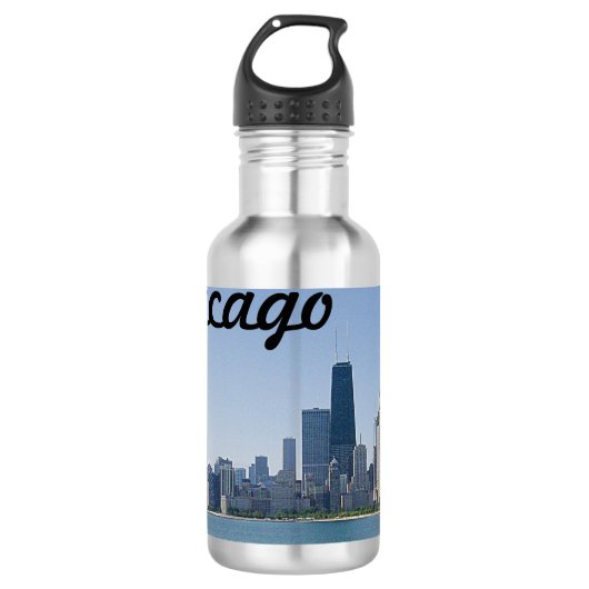De Chicago Skyline Waterfles (Voorkant)
