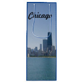 De Chicago Skyline Wijn Cadeautas (Voorkant)