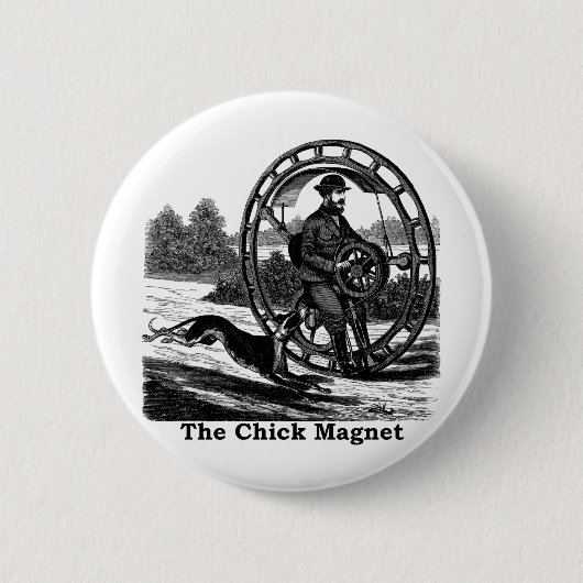 De Chick Magnet Ronde Button 5,7 Cm (Voorkant)